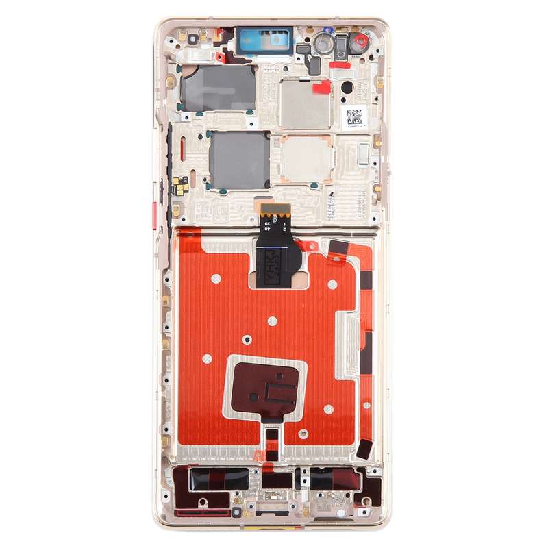 Original LCD Screen and Digitizer Full Assembly with Frame for Huawei Mate 40 Pro (Gold)