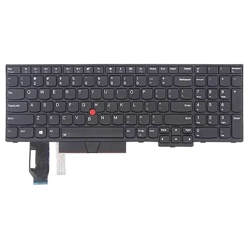 US Version Keyboard for Lenovo Thinkpad E580 E585 E590 E595 T590 P53S L580 L590 P52 P72 P53 P73 (Sil