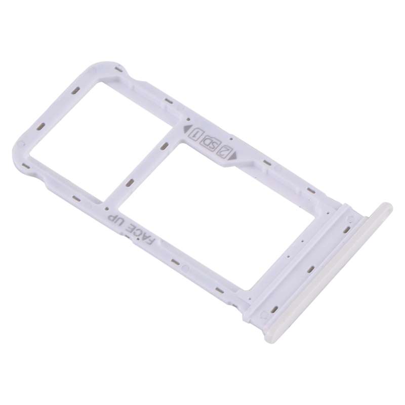 SIM Card Tray + Micro SD Card Tray for Motorola Moto G8 (White)