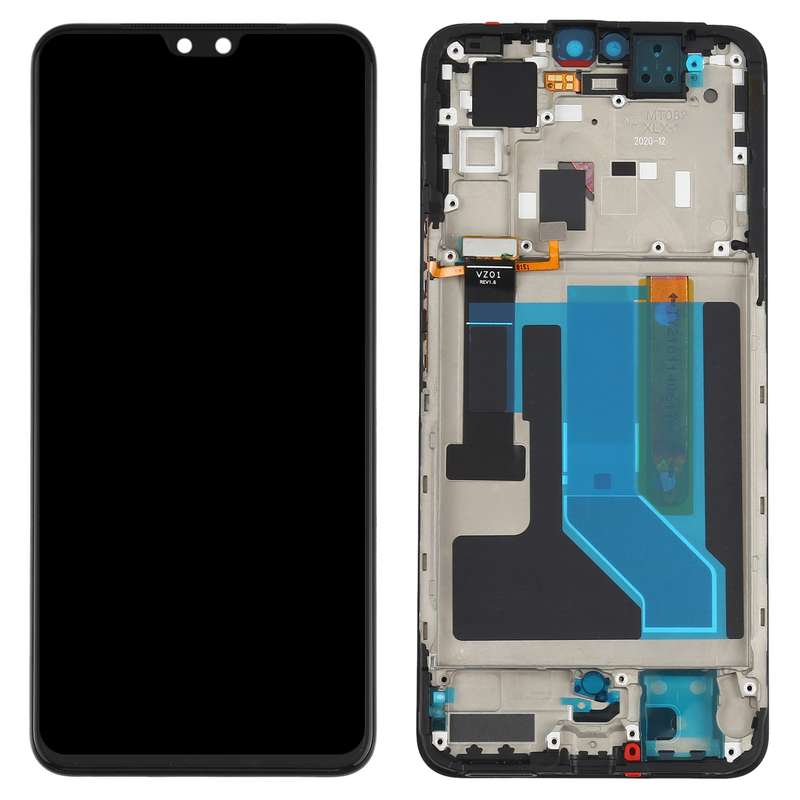 Original AMOLED Material LCD Screen and Digitizer Full Assembly with Frame for Vivo S7 V2020A
