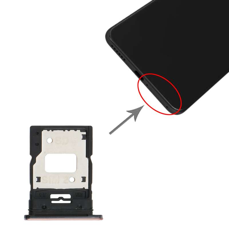 SIM Card Tray + SIM Card Tray / Micro SD Card Tray for Xiaomi Mi 11 Lite/11 Lite 5G NE M2101K9AG(Bla