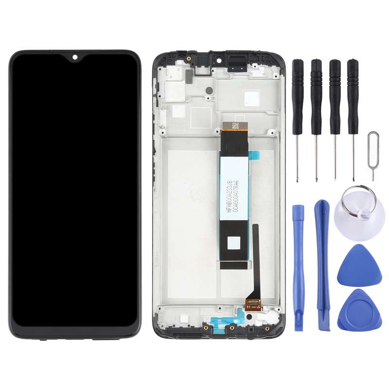 LCD Screen and Digitizer Full Assembly with Frame for Xiaomi Redmi Note 9 4G / Poco M3 / Redmi 9 Pow