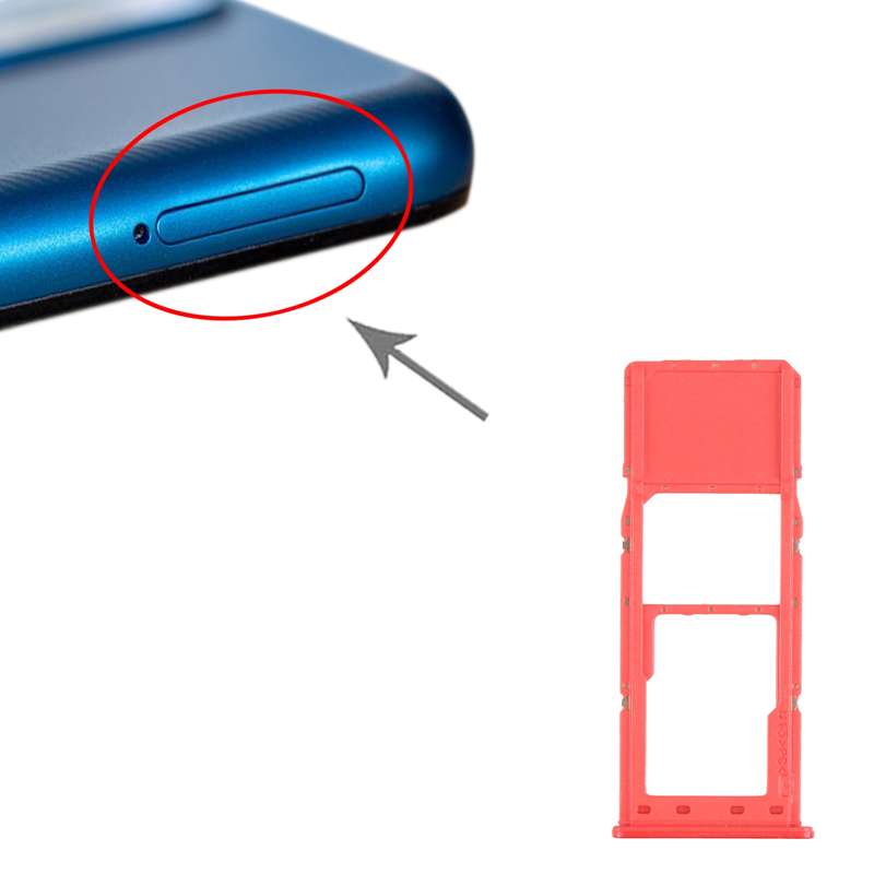 For Samsung Galaxy A12 SM-A125 SIM Card Tray + Micro SD Card Tray (Blue)