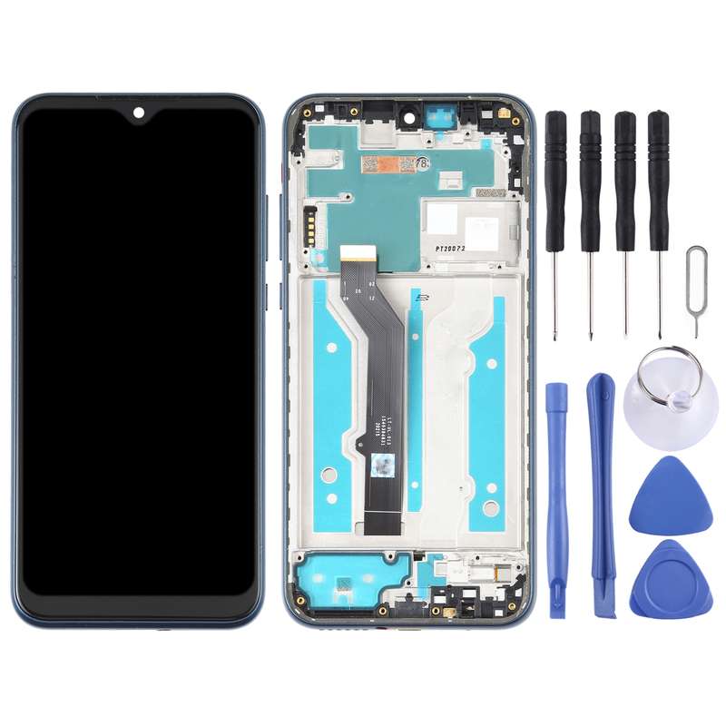 TFT LCD Screen for Motorola Moto E (2020)Digitizer Full Assembly with Frame (Blue)