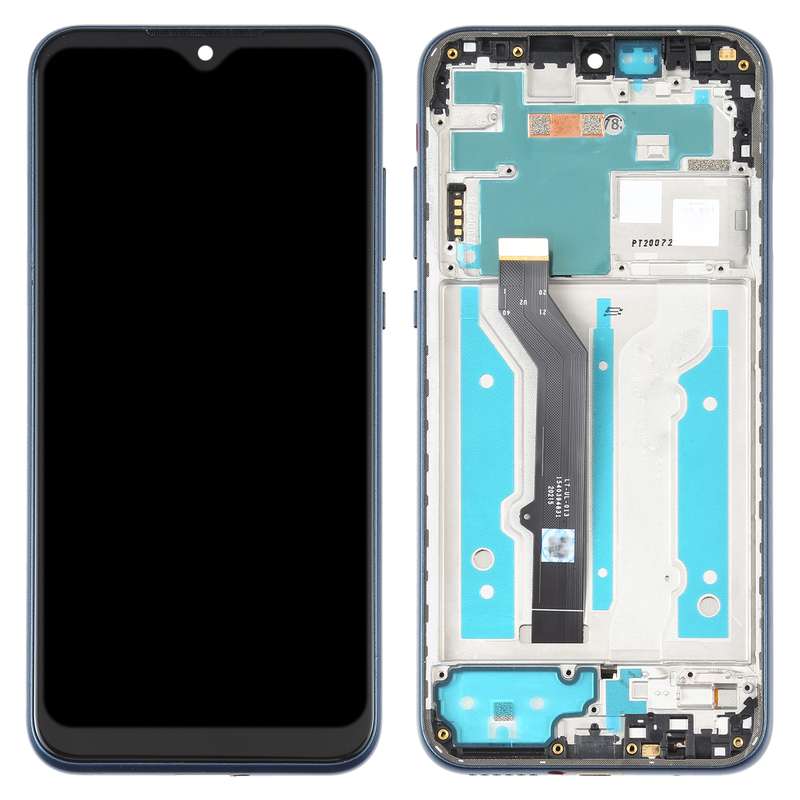 TFT LCD Screen for Motorola Moto E (2020)Digitizer Full Assembly with Frame (Blue)