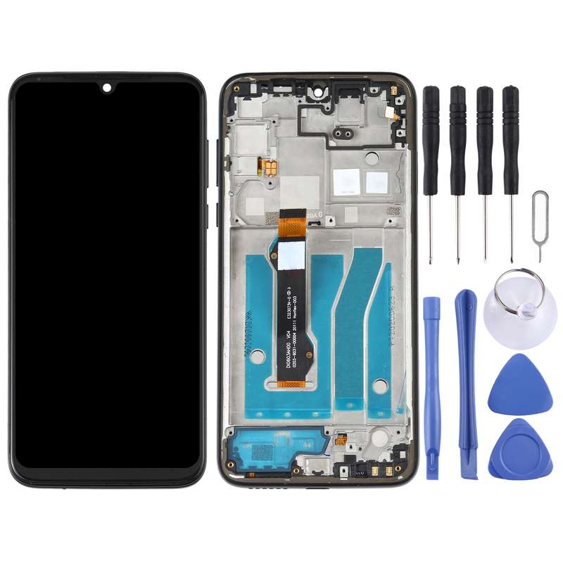 TFT LCD Screen for Motorola Moto G8 Plus XT2019 XT2019-2 Digitizer Full Assembly with Frame (Black)