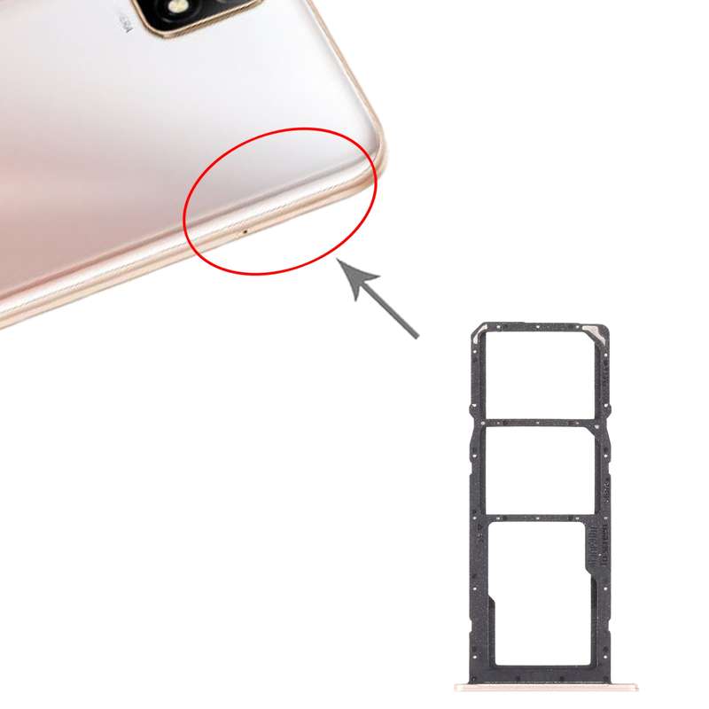 SIM Card Tray + SIM Card Tray + Micro SD Card Tray for Huawei Enjoy 20 SE 4G(Green)