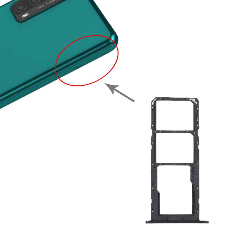 SIM Card Tray + SIM Card Tray + Micro SD Card Tray for Huawei Y7a (Gold)