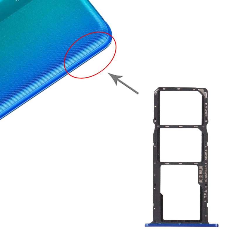SIM Card Tray + SIM Card Tray + Micro SD Card Tray for Honor 8S 2020 (Green)