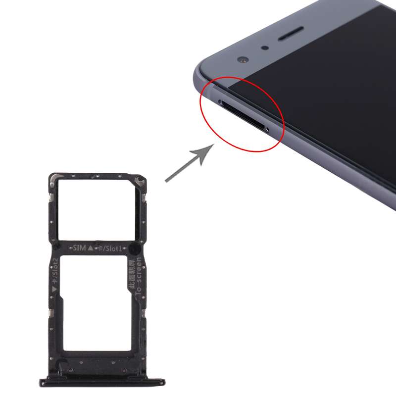 SIM Card Tray + SIM Card Tray / Micro SD Card Tray for Honor 9S (Red)