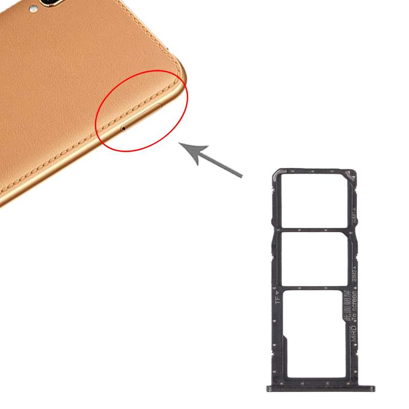 SIM Card Tray + SIM Card Tray + Micro SD Card Tray for Huawei Enjoy 9e (Blue)
