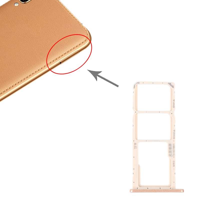 SIM Card Tray + SIM Card Tray + Micro SD Card Tray for Huawei Enjoy 9e (Blue)