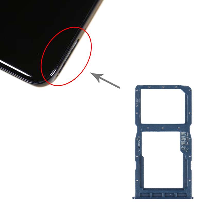 SIM Card Tray + SIM Card Tray / Micro SD Card Tray for Huawei Nova 4e(Black)
