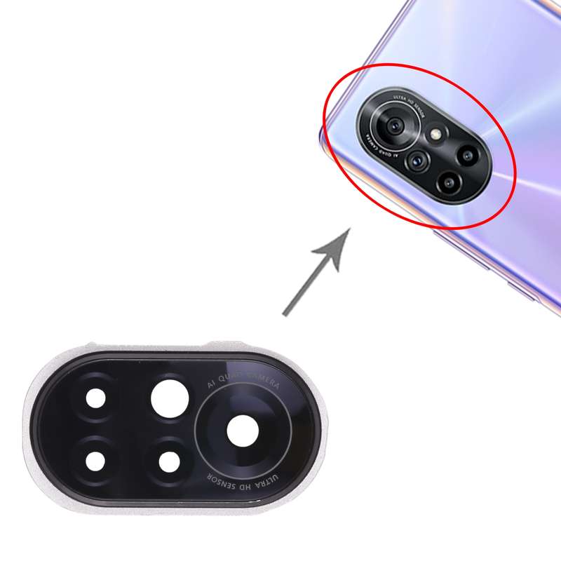 For Huawei Nova 8 5G 10pcs Camera Lens Cover (Black)