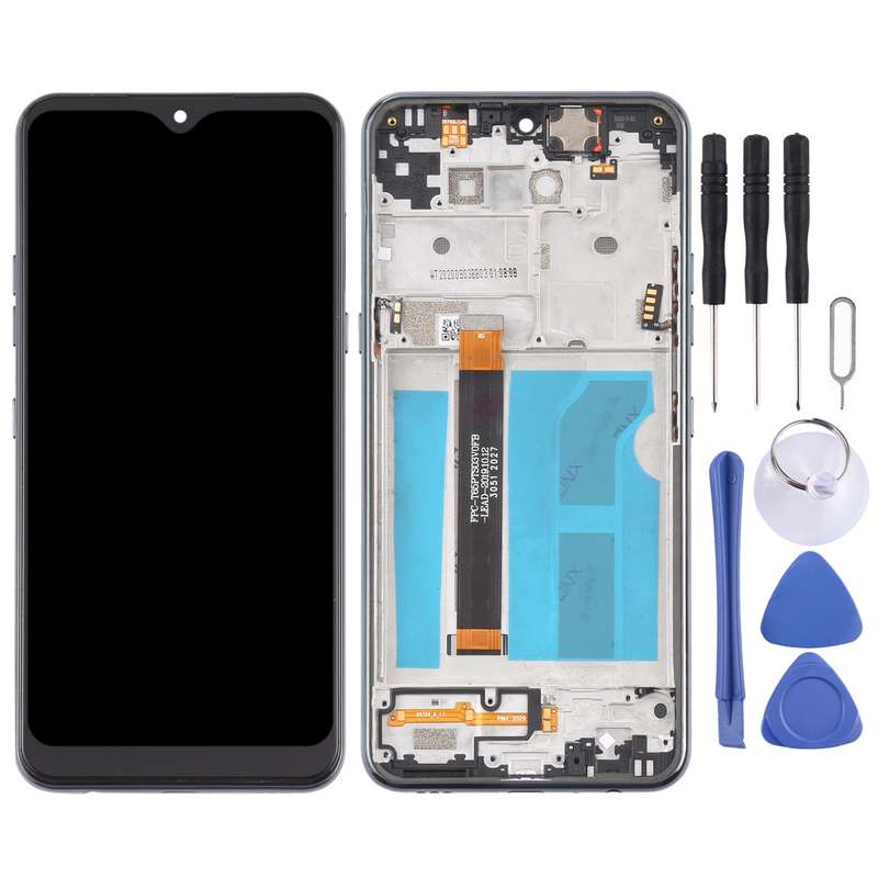 TFT LCD Screen for LG Q51 LM-Q510N Digitizer Full Assembly with Frame (Black)