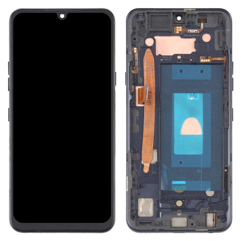 Original LCD Screen for LG G8X ThinQ LMG850EMW LM-G850 Digitizer Full Assembly with Frame (Black)