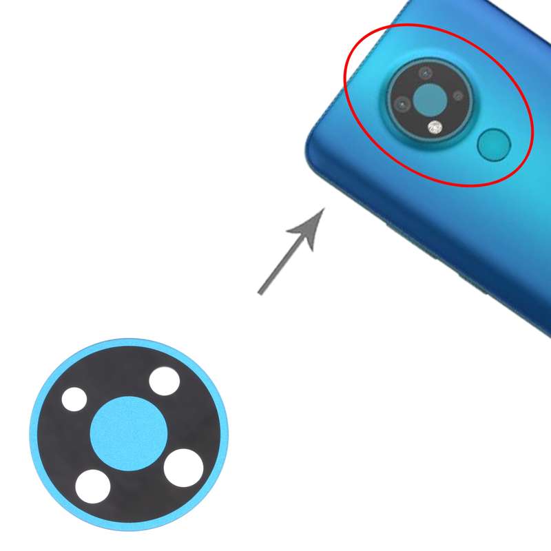 10 PCS Back Camera Lens for Nokia 3.4 TA-1288 TA-1285 TA-1283(Purple)
