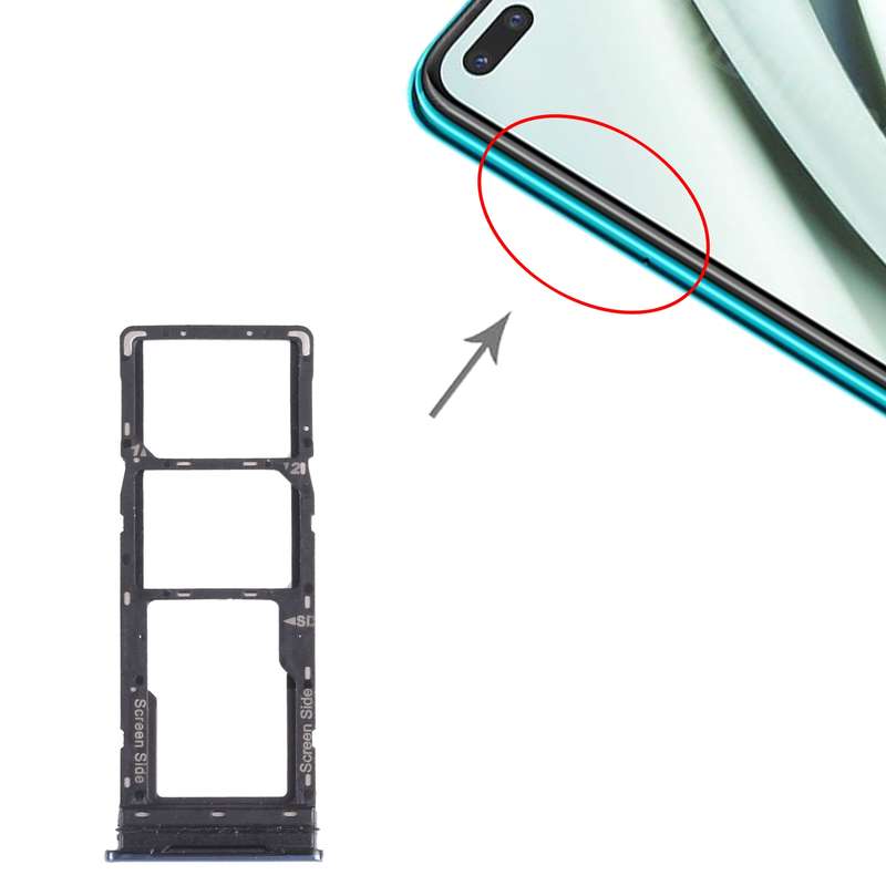 For infinix Hot 9 Play X680 C680B X680C SIM Card Tray + SIM Card Tray + Micro SD Card Tray (Purple)