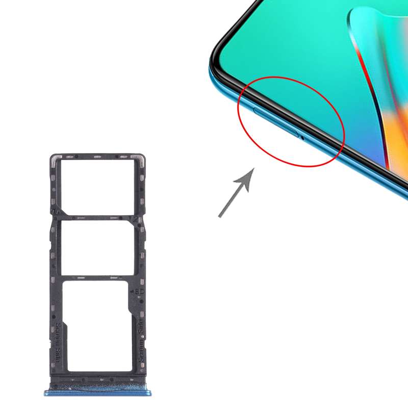 For infinix Note 8 X692 SIM Card Tray + SIM Card Tray + Micro SD Card Tray (Grey)