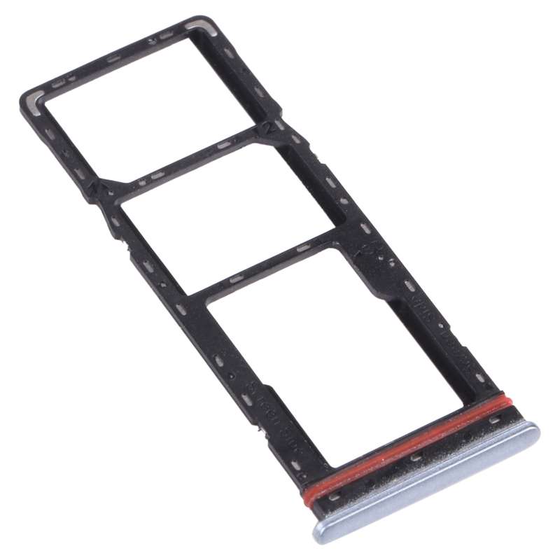 For infinix Hot 8 Lite X650 SIM Card Tray + SIM Card Tray + Micro SD Card Tray (Grey)