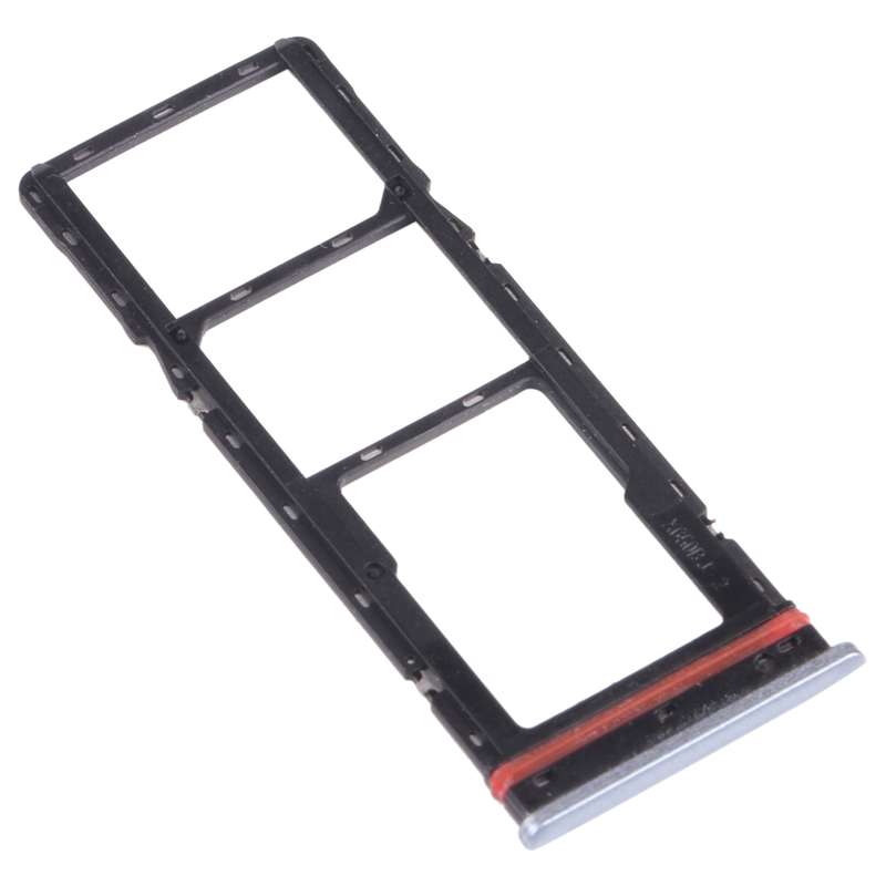 For infinix Hot 8 Lite X650 SIM Card Tray + SIM Card Tray + Micro SD Card Tray (Grey)