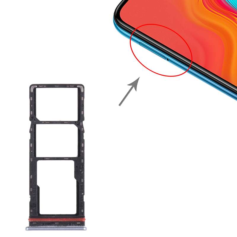 For infinix Hot 10 Play / Smart 5(India) X688C X688B SIM Card Tray + SIM Card Tray + Micro SD Card T