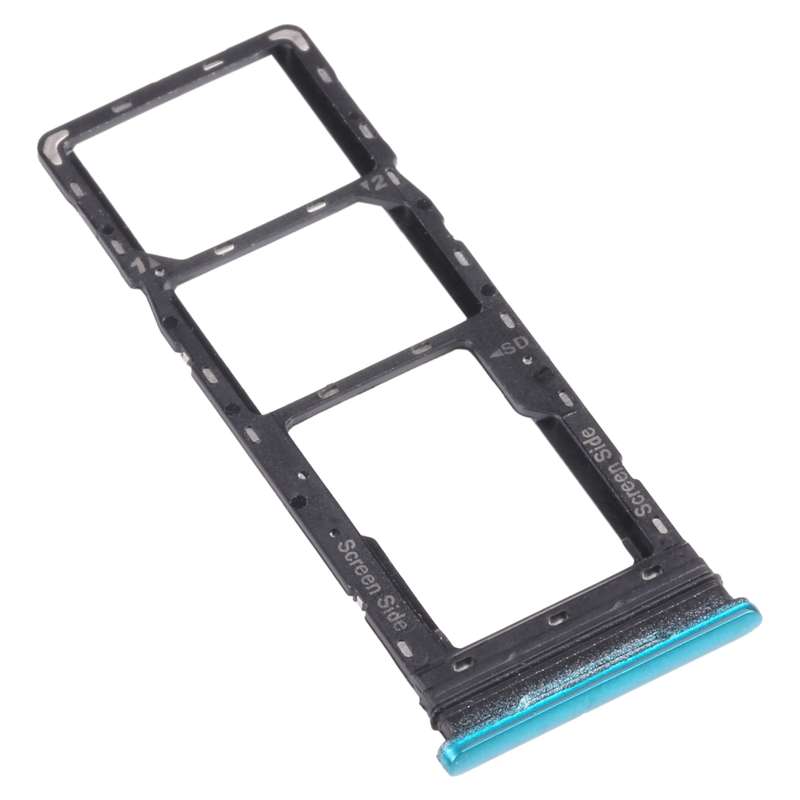 For infinix Smart 5 X657 X657C SIM Card Tray + SIM Card Tray + Micro SD Card Tray (Blue)