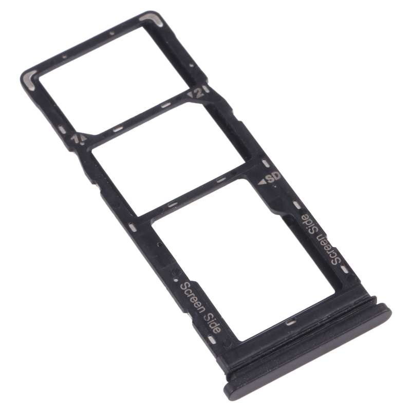 For Tecno Pouvoir 4 Pro / Pouvoir 4 LC7 SIM Card Tray + SIM Card Tray + Micro SD Card Tray (Black)