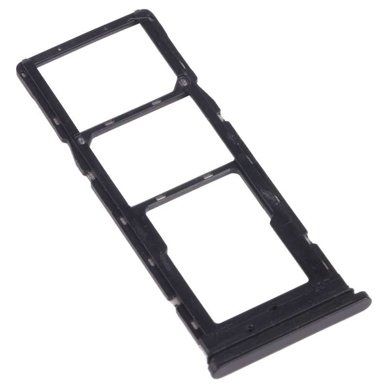 For Tecno Pouvoir 4 Pro / Pouvoir 4 LC7 SIM Card Tray + SIM Card Tray + Micro SD Card Tray (Black)