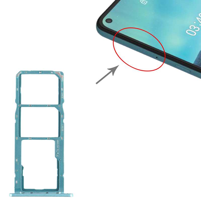 SIM Card Tray + Micro SD Card Tray for Nokia 3.4 TA-1288 TA-1285 TA-1283(Black)