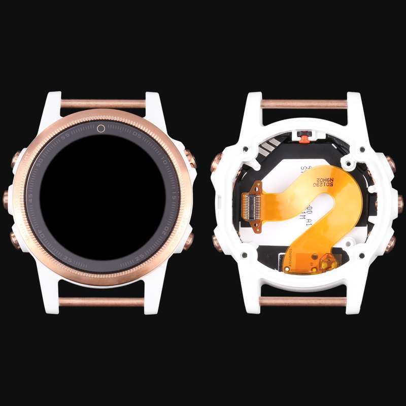 LCD Screen and Digitizer Full Assembly With Frame for Garmin Fenix 5S (Sapphire Version)(White)