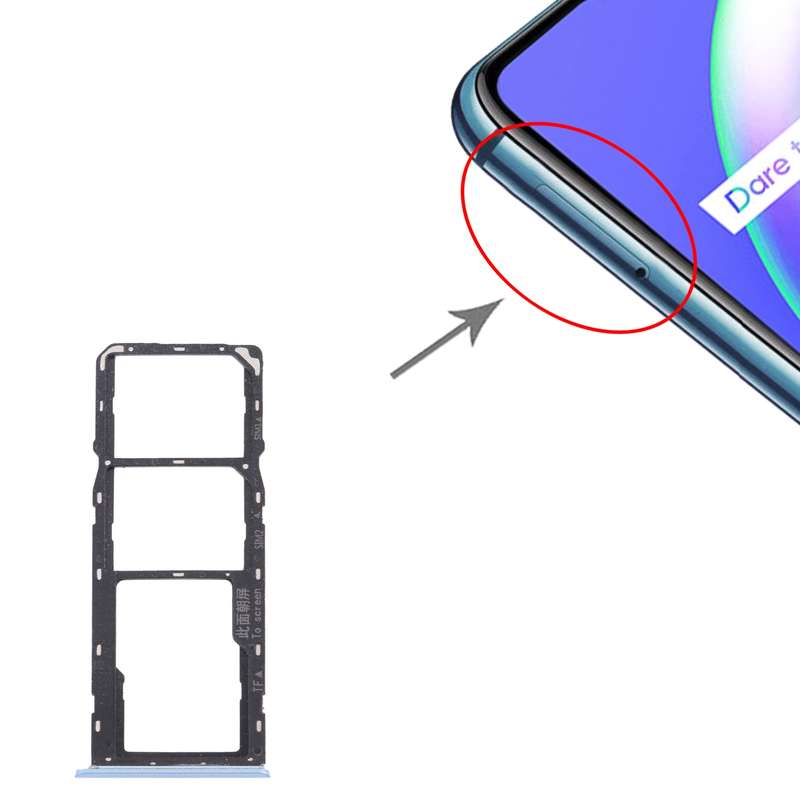 For OPPO Realme C12 RMX2189 SIM Card Tray + SIM Card Tray + Micro SD Card Tray (Red)