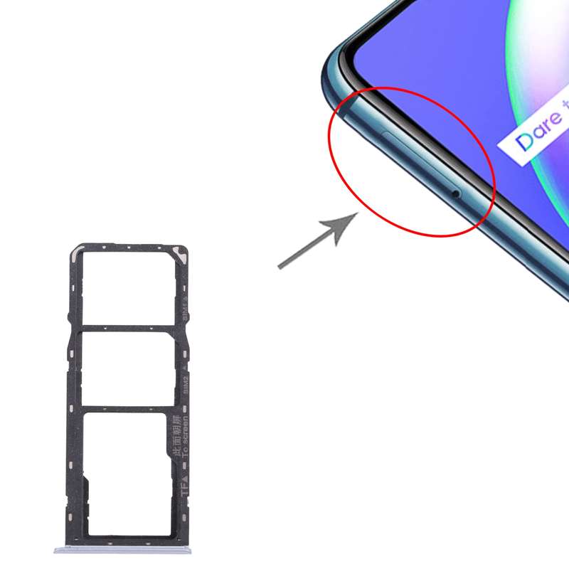 For OPPO Realme C12 RMX2189 SIM Card Tray + SIM Card Tray + Micro SD Card Tray (Red)