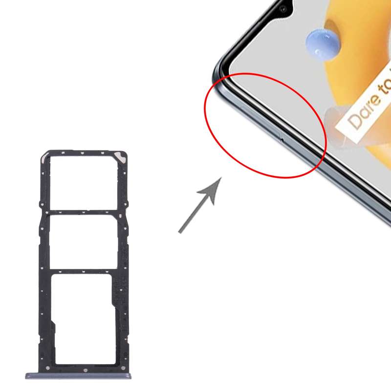 For OPPO Realme C20 / Realme C20A RMX3063, RMX3061 SIM Card Tray + SIM Card Tray + Micro SD Card Tr
