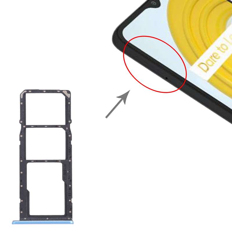 For OPPO Realme C20 / Realme C20A RMX3063, RMX3061 SIM Card Tray + SIM Card Tray + Micro SD Card Tr
