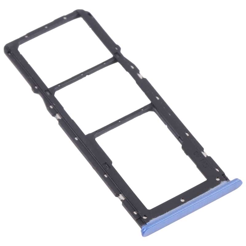 For OPPO Realme 7 5G RMX2111 SIM Card Tray + SIM Card Tray + Micro SD Card Tray (Blue)