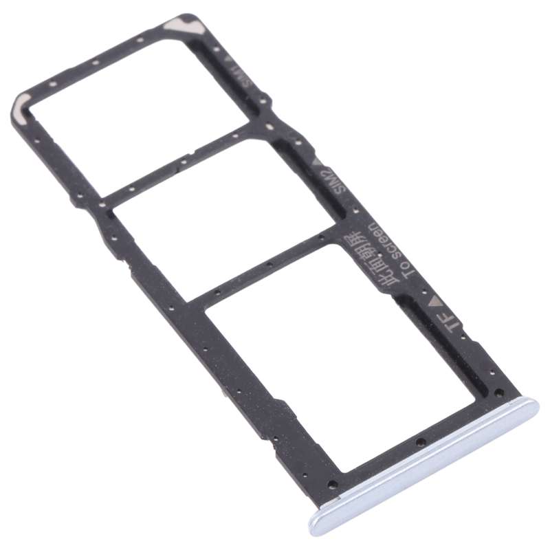 For OPPO Realme 7 (Asia) RMX2151, RMX2163 SIM Card Tray + SIM Card Tray + Micro SD Card Tray (White