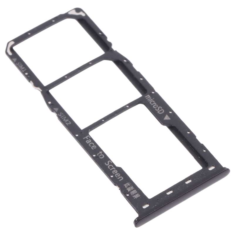 For OPPO Realme 6 Pro RMX2061, RMX2063 SIM Card Tray + SIM Card Tray + Micro SD Card Tray (Black)