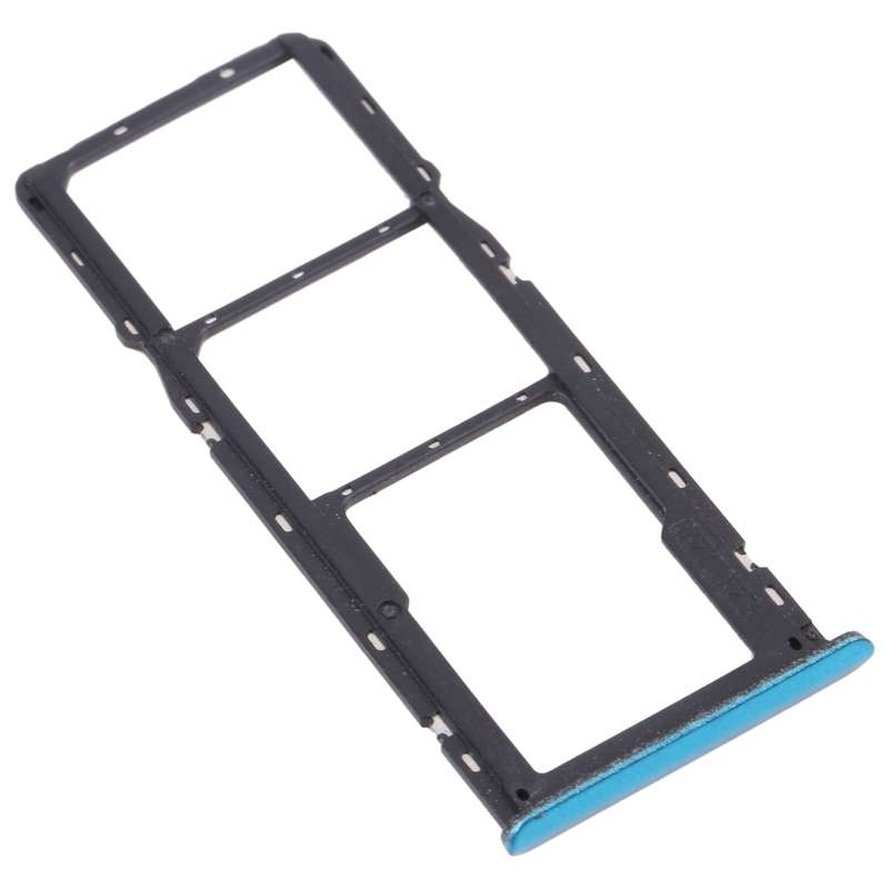 For OPPO Realme C3 RMX2027, RMX2020, RMX2021 SIM Card Tray + SIM Card Tray + Micro SD Card Tray (Bl