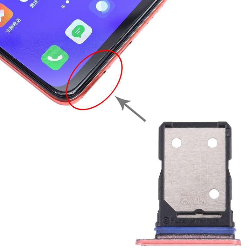 For OPPO Realme V15 5G SIM Card Tray + SIM Card Tray (Silver)