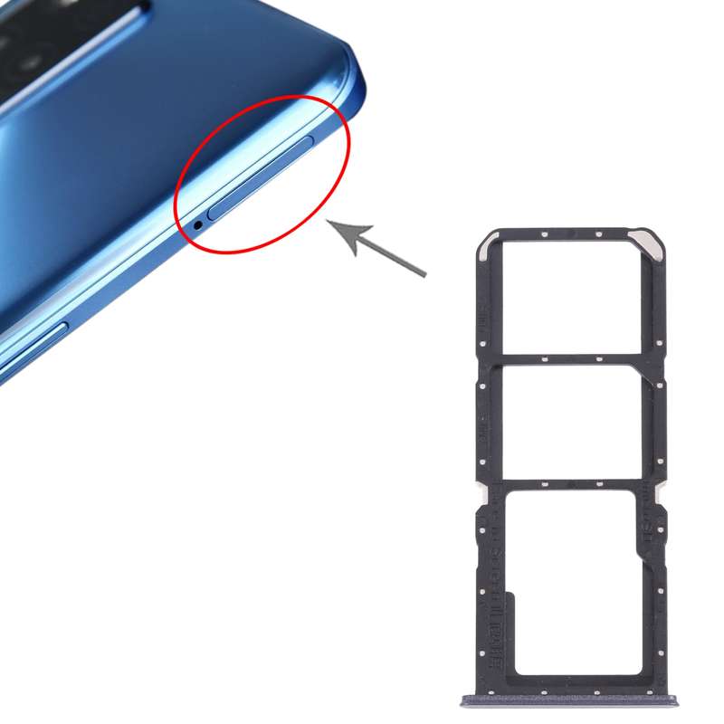 For OPPO Realme V13 5G SIM Card Tray + SIM Card Tray + Micro SD Card Tray (Silver)