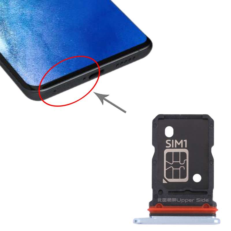 For vivo X60 Pro / X60 V2045 V2046 SIM Card Tray + SIM Card Tray (Black)