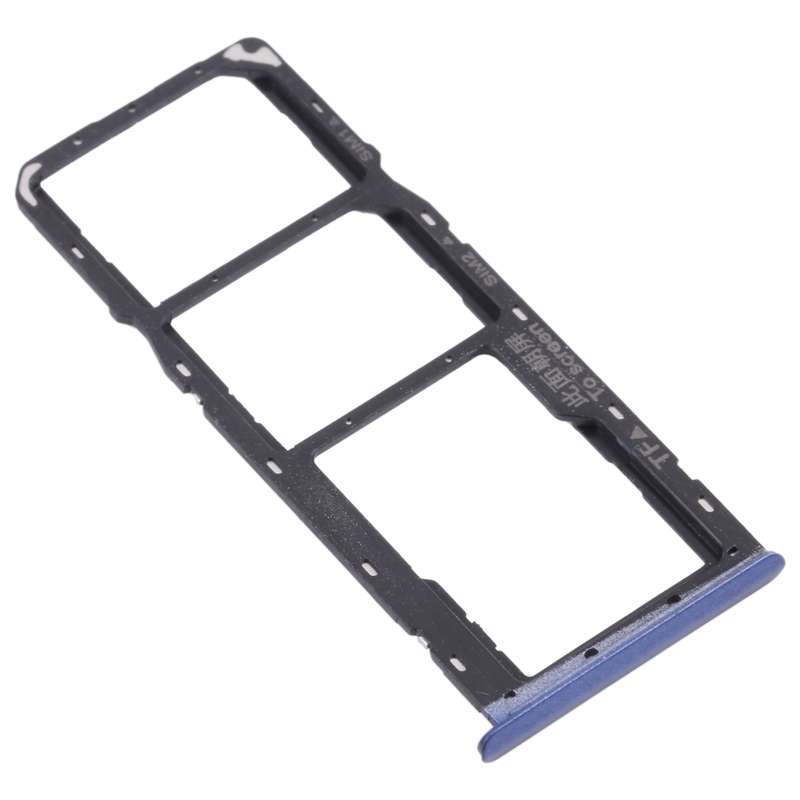 For OPPO Realme C15 RMX2180 SIM Card Tray + SIM Card Tray + Micro SD Card Tray (Blue)