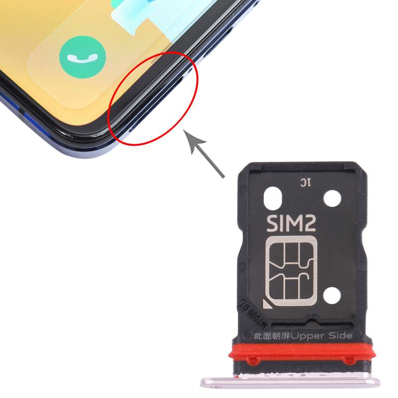 For Vivo S9 V2072A SIM Card Tray + SIM Card Tray (Black)