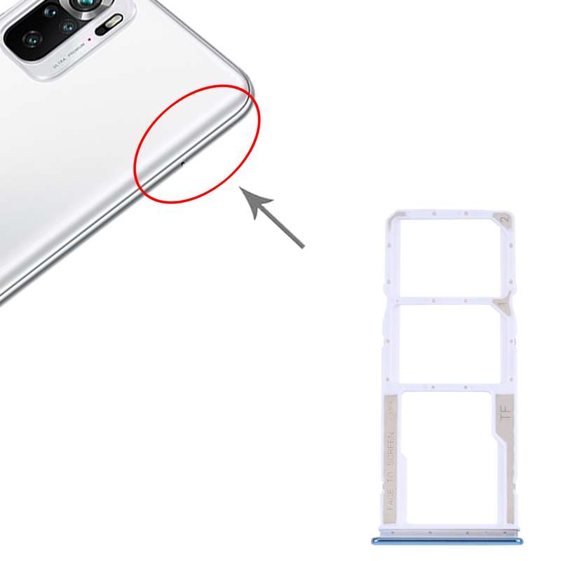SIM Card Tray + SIM Card Tray + Micro SD Card Tray for Xiaomi Redmi Note 10 4G / Redmi Note 10S M210
