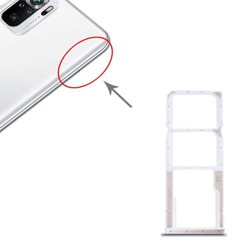SIM Card Tray + SIM Card Tray + Micro SD Card Tray for Xiaomi Redmi Note 10 4G / Redmi Note 10S M210