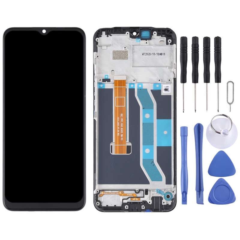 Original LCD Screen and Digitizer Full Assembly With Frame for OPPO Realme C15 RMX2180(Standard Vers