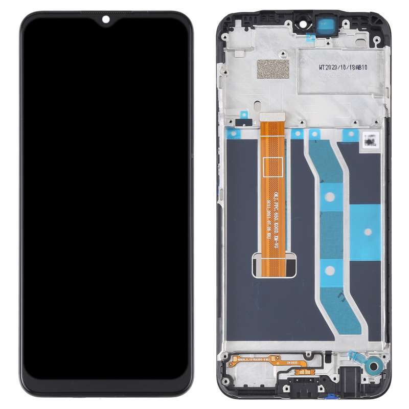 Original LCD Screen and Digitizer Full Assembly With Frame for OPPO Realme C15 RMX2180(Standard Vers