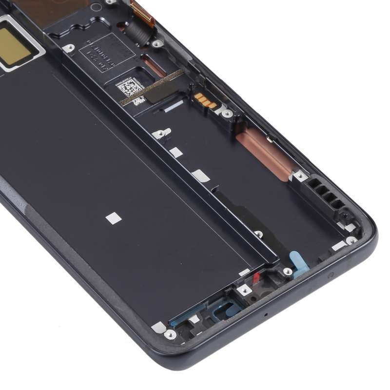 AMOLED LCD Screen for Xiaomi Mi Note 10 Lite M2002F4LG Digitizer Full Assembly with Frame(Silver)