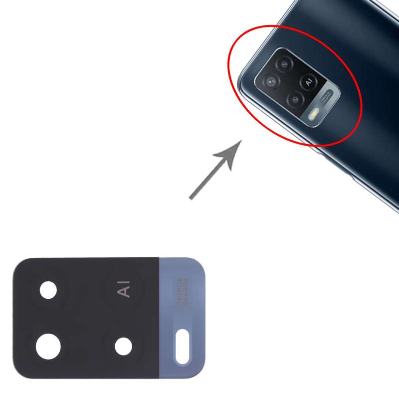 For OPPO A54 4G 10 PCS Back Camera Lens (Black)